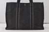 Authentic HERMES Vintage Fourre Tout GM Hand Tote Bag Canvas Black 0782J