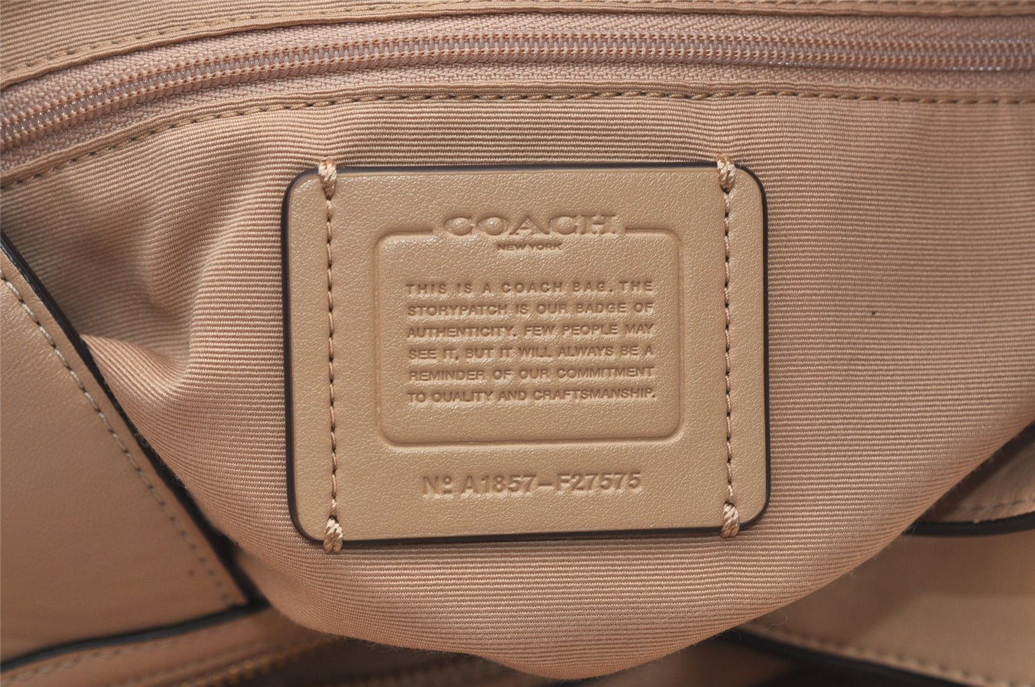 Authentic COACH Vintage Shoulder Hand Bag Canvas Leather F27575 Beige 0782K