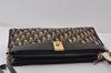 Authentic Christian Dior Trotter Shoulder Hand Bag Canvas Leather Blue 0783J