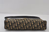 Authentic Christian Dior Trotter Shoulder Hand Bag Canvas Leather Blue 0783J