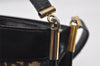 Authentic Christian Dior Trotter Shoulder Hand Bag Canvas Leather Blue 0783J