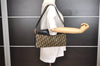 Authentic Christian Dior Trotter Shoulder Hand Bag Canvas Leather Blue 0783J