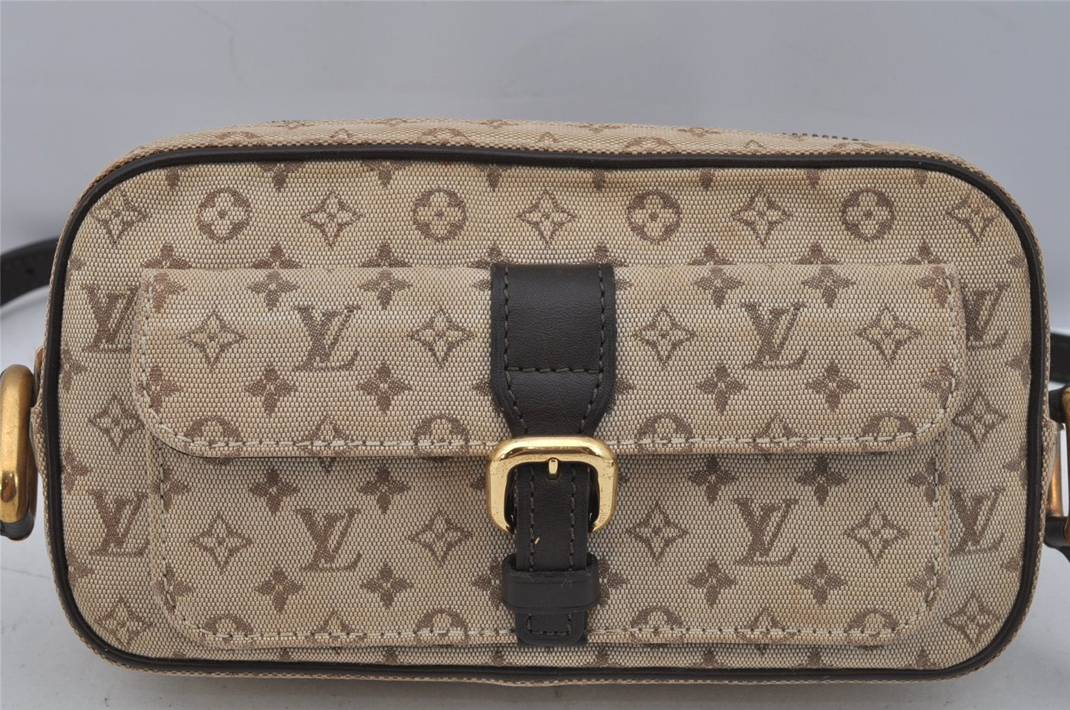 Auth Louis Vuitton Monogram Mini Juliet MM Shoulder Cross Bag M92218 Beige 0785J