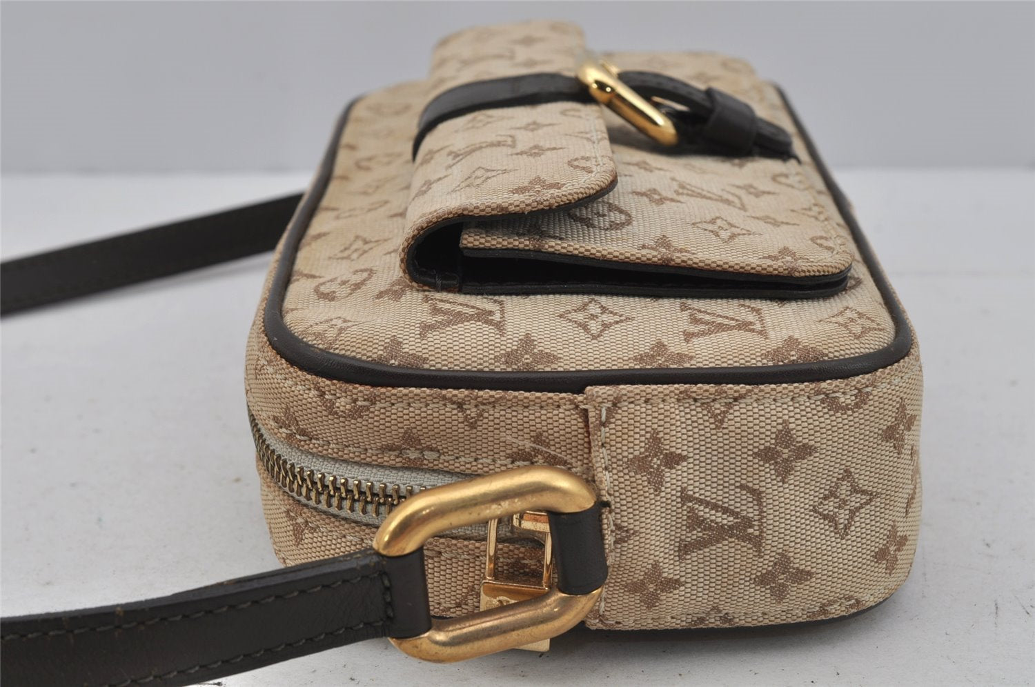 Auth Louis Vuitton Monogram Mini Juliet MM Shoulder Cross Bag M92218 Beige 0785J