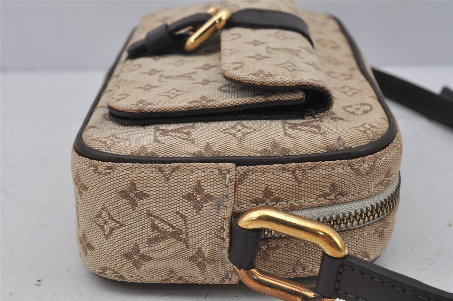 Auth Louis Vuitton Monogram Mini Juliet MM Shoulder Cross Bag M92218 Beige 0785J