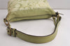 Authentic COACH Signature Shoulder Cross Bag Canvas Leather 10379 Green 0785K