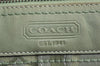 Authentic COACH Signature Shoulder Cross Bag Canvas Leather 10379 Green 0785K