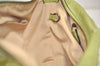 Authentic COACH Signature Shoulder Cross Bag Canvas Leather 10379 Green 0785K