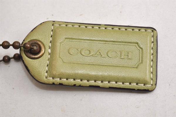 Authentic COACH Signature Shoulder Cross Bag Canvas Leather 10379 Green 0785K