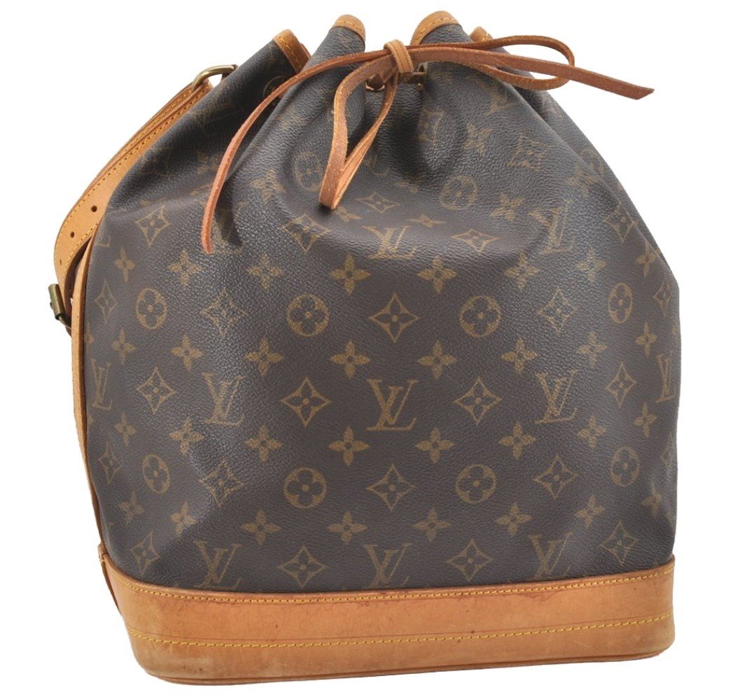 Authentic Louis Vuitton Monogram Noe Shoulder Drawstring Bag M42224 LV 0787J