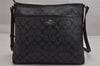 Authentic COACH Signature Shoulder Cross Body Bag PVC Leather F58297 Black 0788K