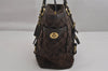 Authentic COACH Signature Shoulder Tote Bag Canvas Leather 10384 Brown 0791K