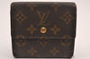 Auth Louis Vuitton Monogram M61652 Porte Monnaie Billet Carte Credit Junk 0792J