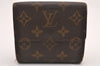 Auth Louis Vuitton Monogram M61652 Porte Monnaie Billet Carte Credit Junk 0792J