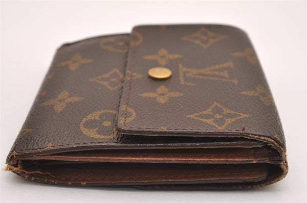 Auth Louis Vuitton Monogram M61652 Porte Monnaie Billet Carte Credit Junk 0792J