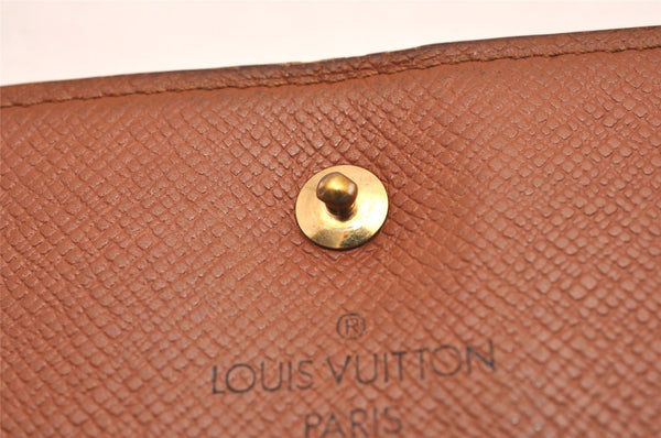 Auth Louis Vuitton Monogram M61652 Porte Monnaie Billet Carte Credit Junk 0792J