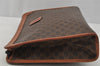 Authentic CELINE Macadam Blason Pattern Clutch Hand Bag PVC Leather Brown 0793J