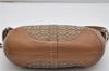 Authentic COACH Signature Hand Bag Purse Canvas Leather J042 Brown 0793K