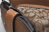 Authentic COACH Signature Hand Bag Purse Canvas Leather J042 Brown 0793K