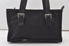 Authentic PRADA Nylon Tessuto Leather Shoulder Tote Bag Black 0795J