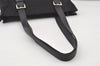 Authentic PRADA Nylon Tessuto Leather Shoulder Tote Bag Black 0795J