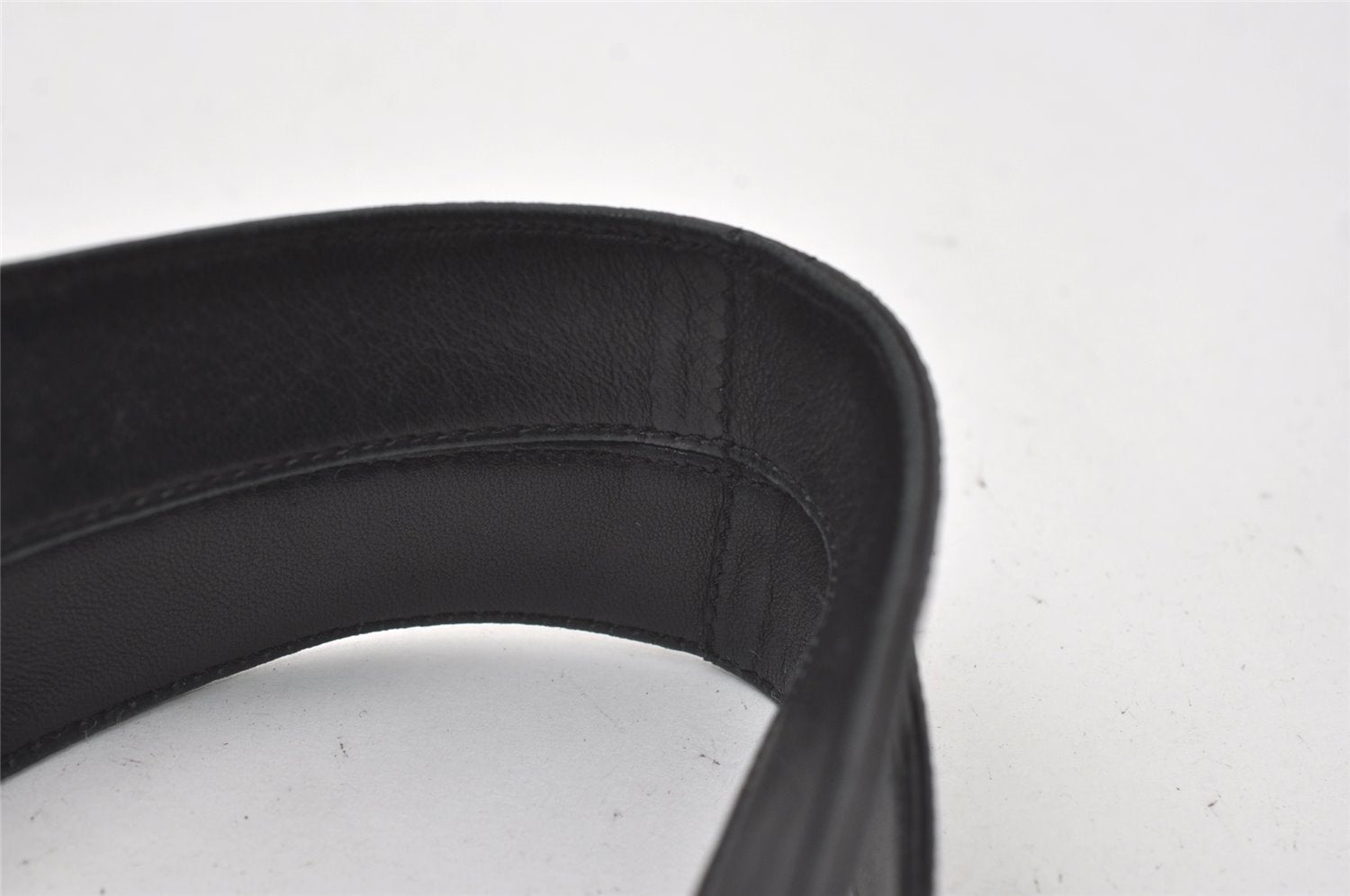 Authentic PRADA Nylon Tessuto Leather Shoulder Tote Bag Black 0795J