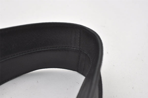 Authentic PRADA Nylon Tessuto Leather Shoulder Tote Bag Black 0795J