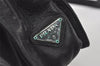 Authentic PRADA Nylon Tessuto Leather Shoulder Tote Bag Black 0795J
