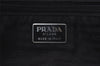 Authentic PRADA Nylon Tessuto Leather Shoulder Tote Bag Black 0795J