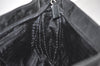 Authentic PRADA Nylon Tessuto Leather Shoulder Tote Bag Black 0795J