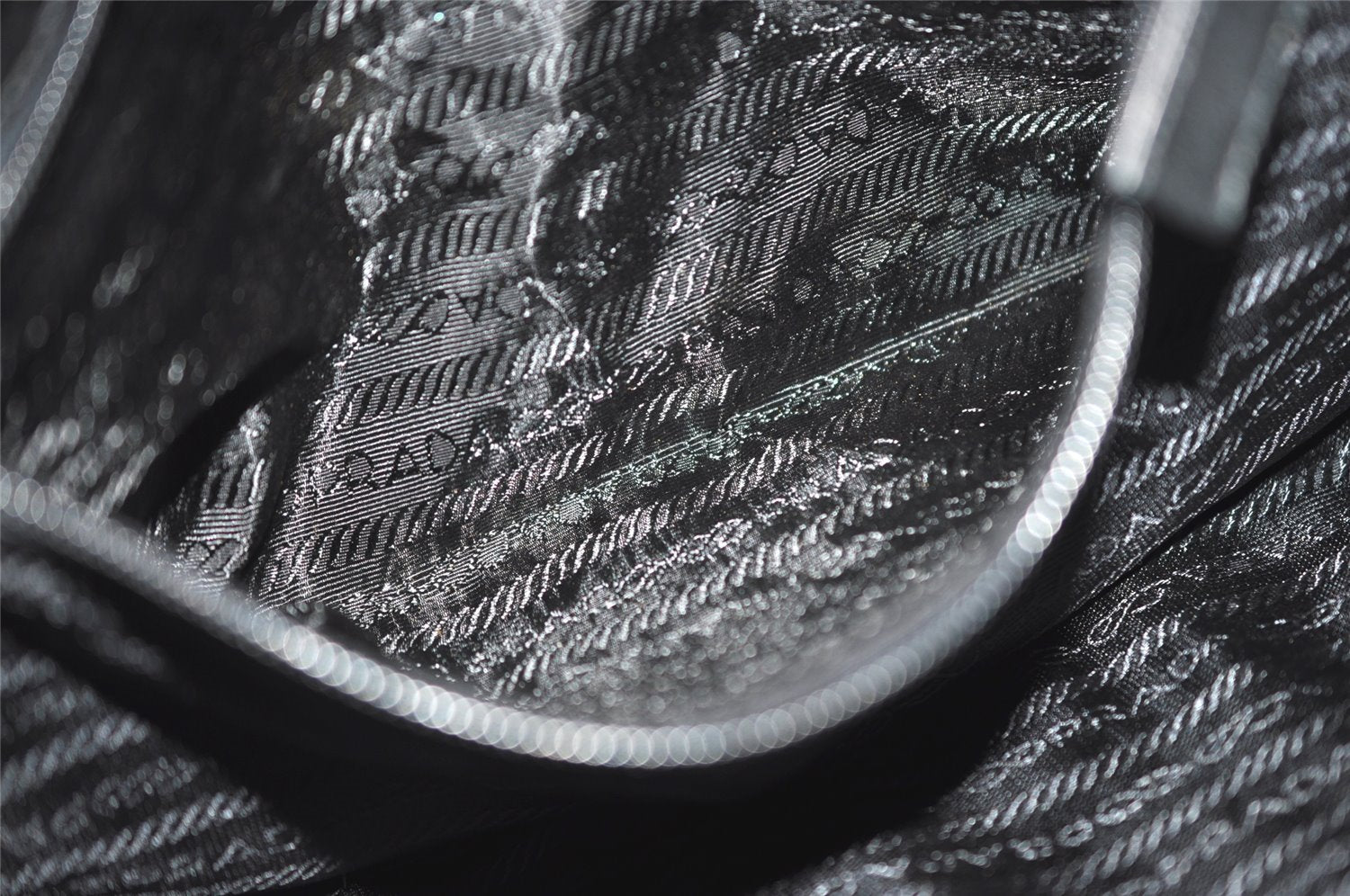 Authentic PRADA Nylon Tessuto Leather Shoulder Tote Bag Black 0795J