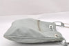 Authentic GUCCI Shoulder Drawstring Bag Canvas Leather 0014021 Light Blue 0796J