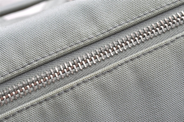 Authentic GUCCI Shoulder Drawstring Bag Canvas Leather 0014021 Light Blue 0796J