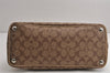 Authentic COACH Vintage Signature Hand Bag PVC Leather F26184 Brown 0798K