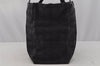 Authentic CHANEL New Travel Line Shoulder Tote Bag Nylon Leather Black 0802J