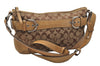 Authentic COACH Signature Shoulder Cross Bag Canvas Leather 7077 Brown 0802K