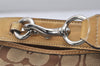 Authentic COACH Signature Shoulder Cross Bag Canvas Leather 7077 Brown 0802K