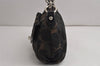 Authentic COACH Signature 2Way Shoulder Hand Bag Purse Canvas Enamel Black 0803K