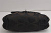 Authentic COACH Signature 2Way Shoulder Hand Bag Purse Canvas Enamel Black 0803K