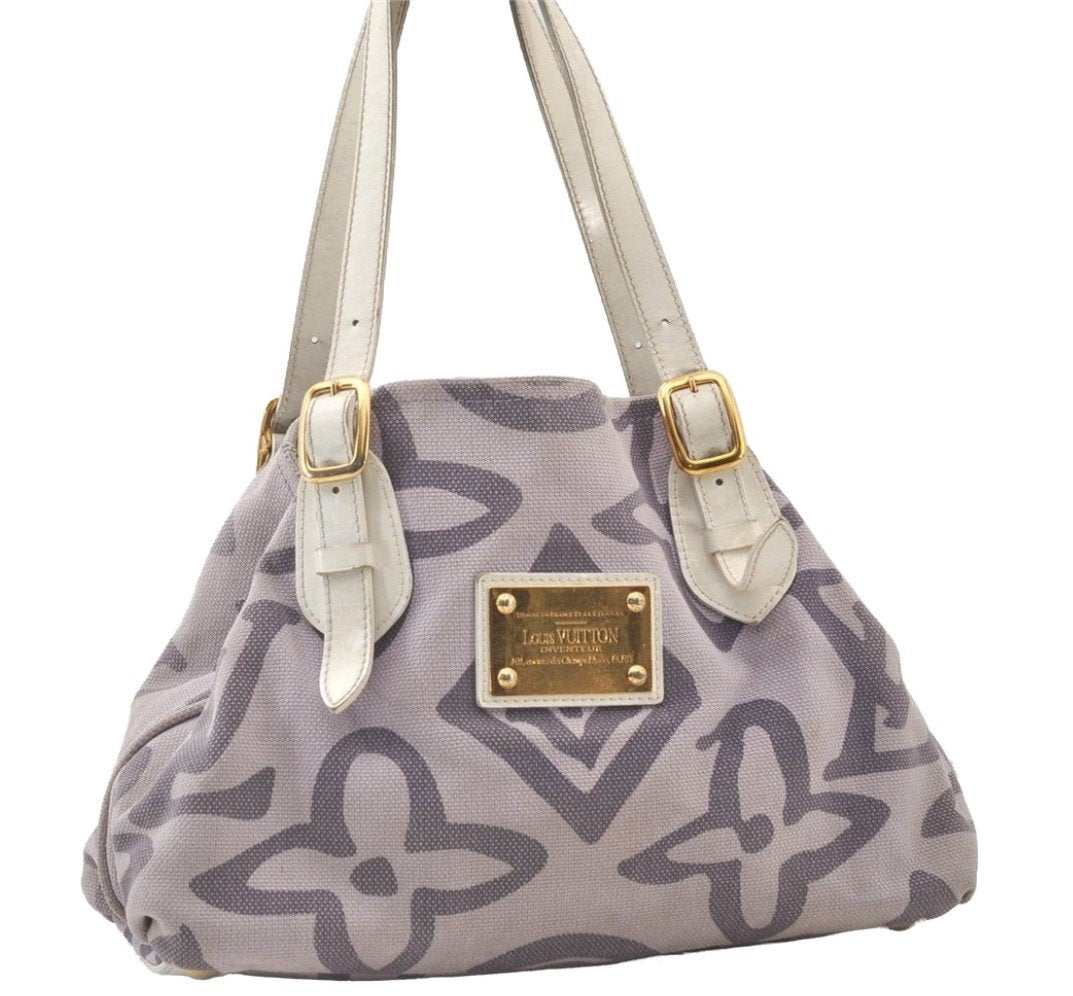 Auth Louis Vuitton Cruise Line Tahitienne PM Tote Bag Purple M95680 LV 0804J