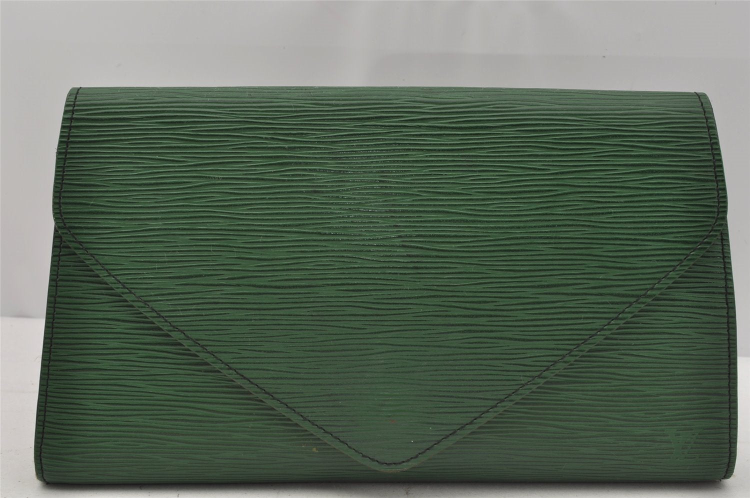 Authentic Louis Vuitton Epi Arts Deco Clutch Bag Green M52644 LV 0805J