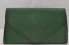 Authentic Louis Vuitton Epi Arts Deco Clutch Bag Green M52644 LV 0805J