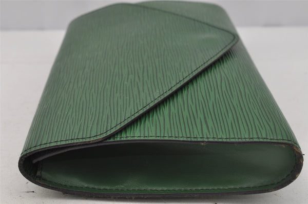 Authentic Louis Vuitton Epi Arts Deco Clutch Bag Green M52644 LV 0805J