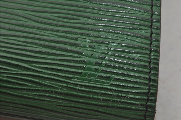 Authentic Louis Vuitton Epi Arts Deco Clutch Bag Green M52644 LV 0805J