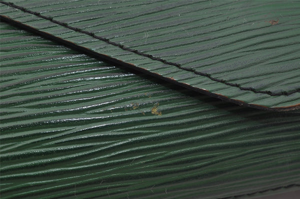 Authentic Louis Vuitton Epi Arts Deco Clutch Bag Green M52644 LV 0805J