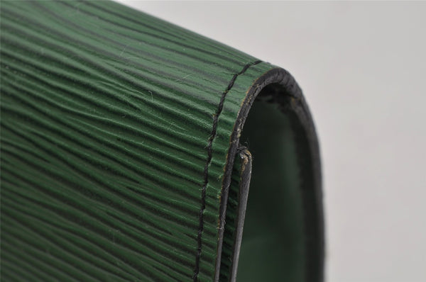 Authentic Louis Vuitton Epi Arts Deco Clutch Bag Green M52644 LV 0805J