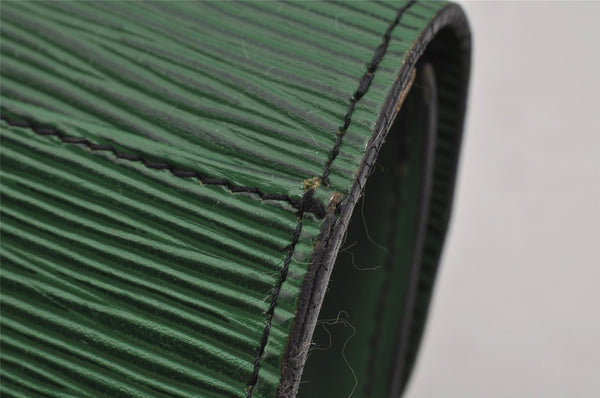 Authentic Louis Vuitton Epi Arts Deco Clutch Bag Green M52644 LV 0805J