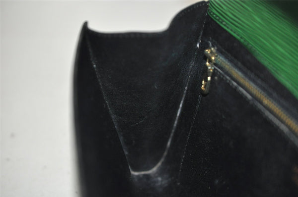 Authentic Louis Vuitton Epi Arts Deco Clutch Bag Green M52644 LV 0805J