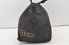 Authentic FENDI Vintage Nylon Leather Tote Hand Bag Black 0805K