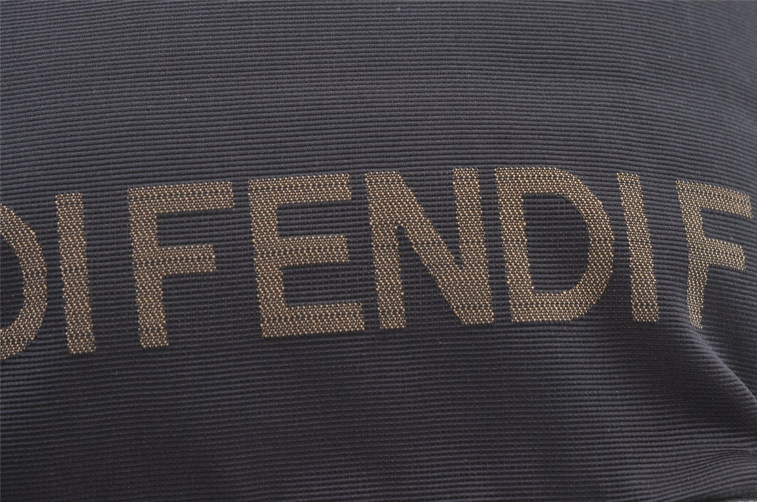 Authentic FENDI Vintage Nylon Leather Tote Hand Bag Black 0805K